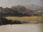Frederic E.Church Salzburg,Austria,View of the Castle china oil painting artist